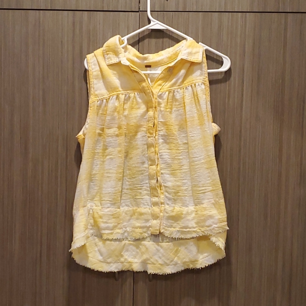 Yellow Plaid top